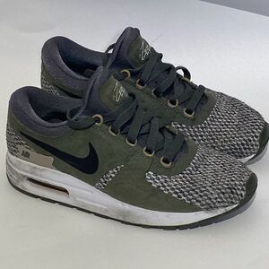 Nike Air Max Zero‎ Kids' Green Mesh Lace Up Athletic Sneaker Shoes Size 4.5Y
